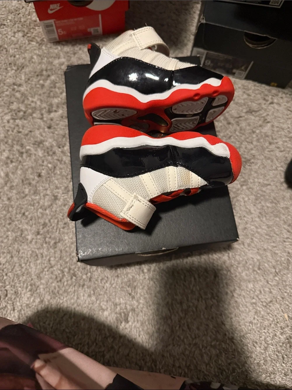 Jordan Toddler Black White Red High-Top Trainers